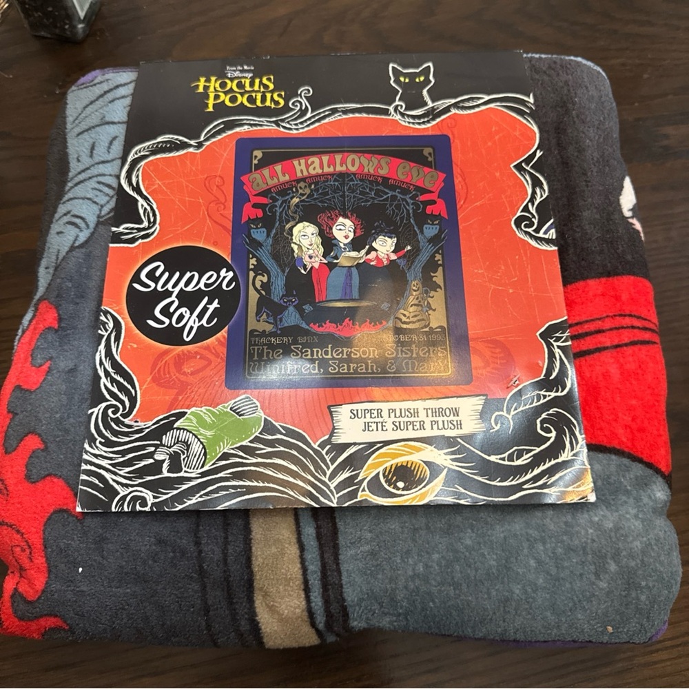 NEW Disney Hocus Pocus Soft Throw Blanket Horror Halloween